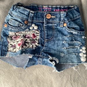 Distressed toddler shorts